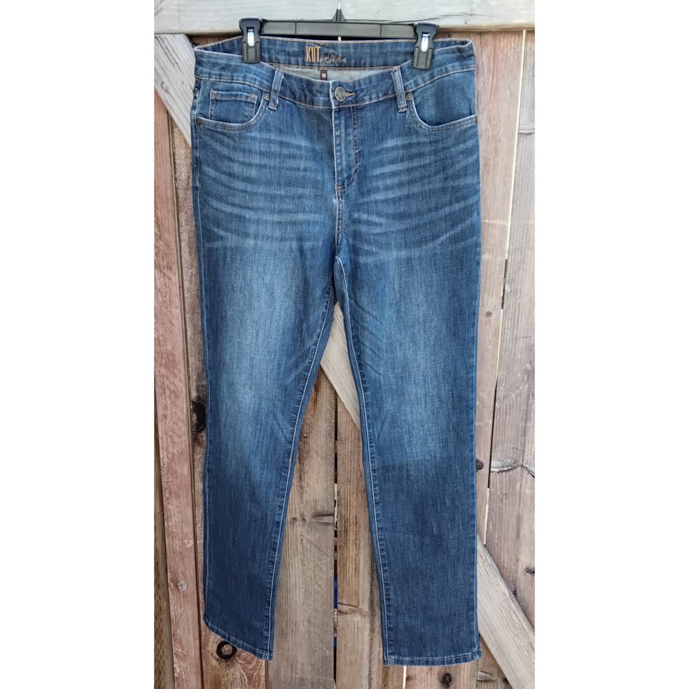 Kut from the Kloth Straight Leg Jeans Womens 12 Medium Wash Denim Blue